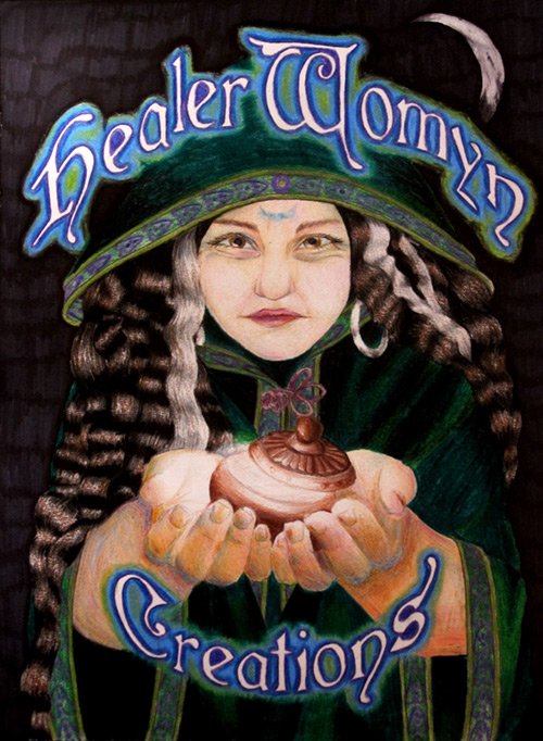 HealerWomyn Creations logo artowrk by Anakata Aschenbrenner